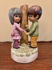 ADORABLE VINTAGE 1973 GORHAM MOPPETS MUSICAL BOX FRAN MAR FIGURINE- LOVE STORY  picture