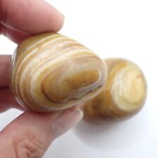 huge pair large focal banded agate stone trade beads African antique collection picture