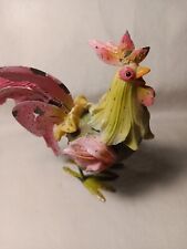 Vintage Miniature Lily Flower Rooster Figurine picture