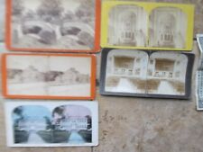 5 Early Antique Boston, Mass. Stereo Photo Cards, Faneuil Hall, Old North Church picture