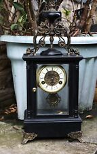 FRENCH SLATE/MARBLE MANTEL CLOCK EIGHT DAYS picture