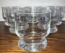 VTG MCM Clear Low Ball Glasses Set of 6 Retro Rock Glass Desserts Classic Design picture