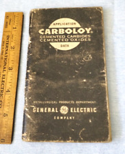Vintage 1961 GE Carboloy Application Data Pocket Size Book picture