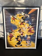 Vintage Very RARE DISNEY MICKEY Mouse 1928 - TODAY Framed Poster ART 20”x 16” picture