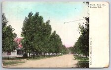 Linton Indiana~North Main Street Residential Homes~1907 Postcard picture