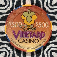 The Vineyard $500 BCC Commemorative Issue 2005 Gaming Poker Casino Chip EX6 picture