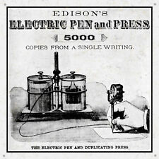 Edison's Electric Pen and Press Advertisement Sign picture