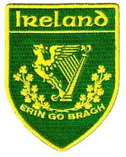 ERIN GO BRAGH IRON-ON PATCH IRELAND IRISH COAT OF ARMS EMBLEM BADGE embroidered picture