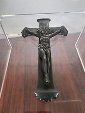 Antique Silver Metal INRI Casket Crucifix Cross Jesus Wall Mount Punk Decor picture