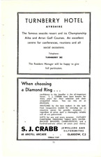 1960 Print Ad Turnberry Hotel Ayrshire/S.J Crabb Jewellers Silvermsiths Glasgow picture