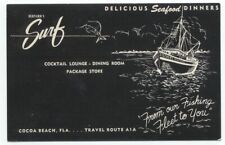 Cocoa Beach FL Bernard's Surf Seafood Restaurant Vintage Postcard Florida picture