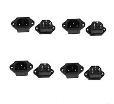 8PCS 3 Pin IEC 320 C14 Male Plug Panel Power Inlet Sockets Connectors Adapter  picture