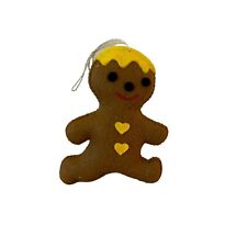 Vintage Handmade Felt Ornament - Gingerbread Man picture