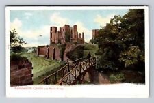 Kenilworth Warwickshire England, Kenilworth Castle and Bridge, Vintage Postcard picture