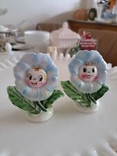 Vtg PY Anthropomorphic Flowers  Salt and Pepper Shakers Japan picture