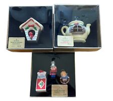 VTG Hallmark Tree Trimmer Christmas Ornaments Collection Keepsake Lot Of 3 picture
