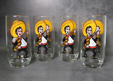 Set of 4 Vintage Glasses from Pancho's Mexican Buffet in Texas picture