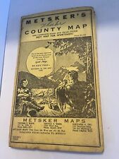 Vintage Metsker's Map of WHEELER County Oregon C1960s picture