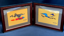 Chuck Jones Road Runner & Wile E. Coyote Hand Painted Double Framed Cel picture