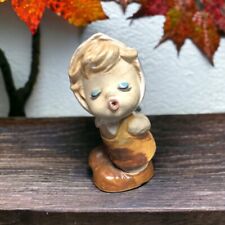 Vintage Napcoware Ceramic Girl Figurine in Big Shoes #C-9013 Made In Japan picture