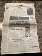1995 Dale Earnhardt NASCAR Newspaper.  Brickyard 400 picture