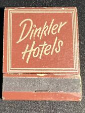 VINTAGE MATCHBOOK - DINKLER HOTELS - SOUTHERN HOTELS - UNSTRUCK picture