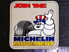 MICHELIN TIRES - Original Vintage 1970's Racing Decal/Sticker - 4 inch size picture