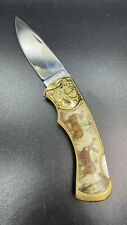 Franklin Mint Collector Knives 10 Point Buck Deer Lockable Pocket Knife picture