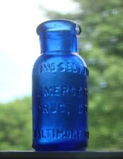 Antique Cobalt Blue BROMO-SELTZER- EMERSON DRUG CO.-BALTIMORE Medicine Bottle picture