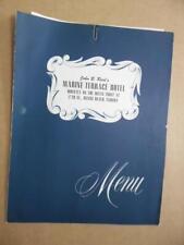 c.1950s John B. Reid's Marine Terrace Hotel Restaurant Menu Miami Beach Vintage  picture
