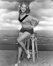 Adele Jergens 1940's Busty Leggy Playsuit Fashion Glamour Pin up 8x10 Photo picture