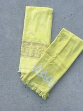 Lot Of 2 Vintage Bath Towels NWT Sears & Canon Yellow picture