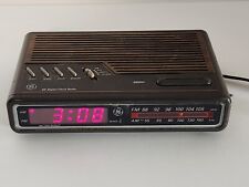 GE 7-4624B Radio Alarm Clock-AM/FM-Vintage 1989-Red Digits-Tested/Works picture