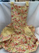 *NEW* Homemade Yellow Orange Green Floral Apron picture