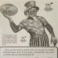 1917 D & M Football's Uncle Sam Advertisement Draper Maynard Sports LGADYC4 picture