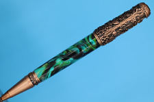 Gifts for Mom Botanical Ballpoint Pen in Antique Copper & Aqua Creature picture