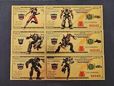 Transformers 24k gold collectible gold foil banknotes. picture
