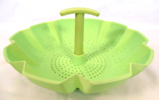 Neon Green Silicon Vegetable Streamer Basket w/Handle  8 1/2