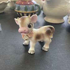 Vintage Baby Cow CALF Figurine Gold Horn 3