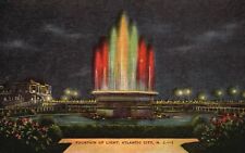 Vintage Postcard 1950's Fountain Of Light Illumination Atlantic City New Jersey picture