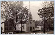 1911 RPPC NEW WOODSTOCK NEW YORK M. E. CHURCH*SHERWIN WILLIAMS PAINT SIGN picture