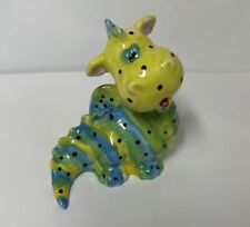 Dragon Adorable Green Blue Yellow Striped One Of A Kind Child’s Room Decor picture
