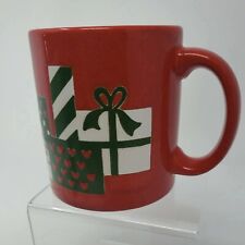 Waechtersbach Red Christmas Gifts Presents Coffee Mug Cup Vintage West Germany picture