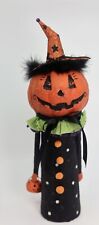 Vintage Style Halloween Jack O Lantern Pumpkin Witch picture