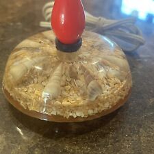 Vintage MCM CLEAR Lucite Vomit Seashell, Turret Seashell Candle Holder *READ* picture