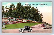 Los Angeles CA-California, Entrance to Elysian Park, Antique Vintage Postcard picture
