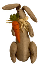 DanDee Easter Burlap Bunny Rabbit Rustic 20” Weighted Chic Carrot Decor picture