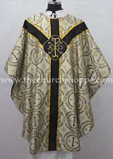 Metallic Dark brown with Black contrast Gothic vestment stole & 5pc mass set  picture