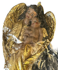Vintage Kurt Adler African American Ornament Angel with Baby Gold NEW Christmas picture