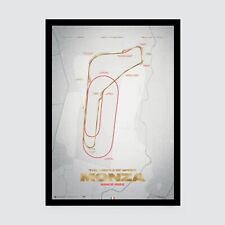 Monza Circuit Gold Embossed Track Evolution Poster Temple of Speed Formula 1 F1 picture